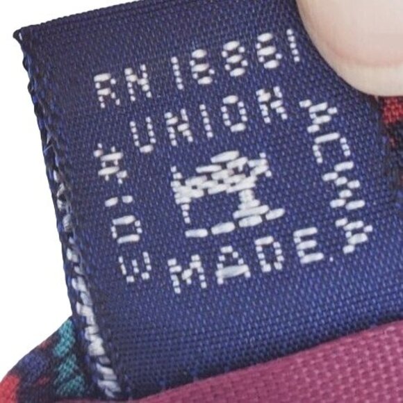 Lanvin Paris Tie 3 Inch Wide Deep Red Burgundy Abstract Silk Narrow - Picture 7 of 13